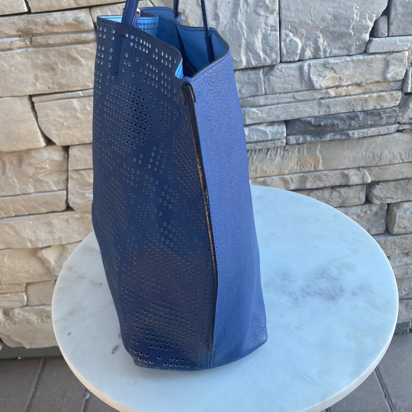 Christian Dior Cannage Perforated Dioriva Shopping Tote