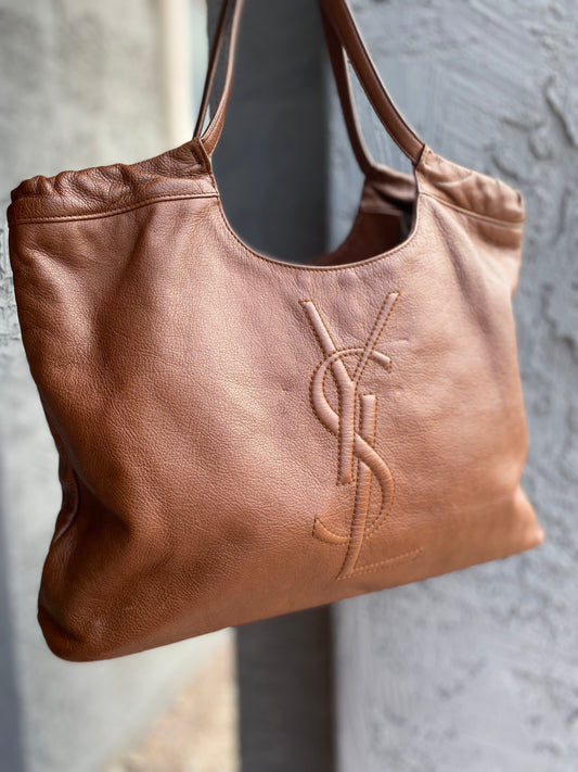 Yves Saint Laurent Leather Belle de Jour Cabas