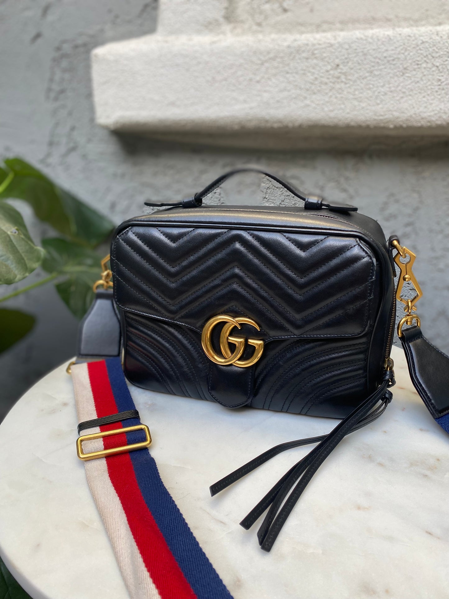 Gucci Marmont Matelasse GG Sylvie Top Handle Crossbody