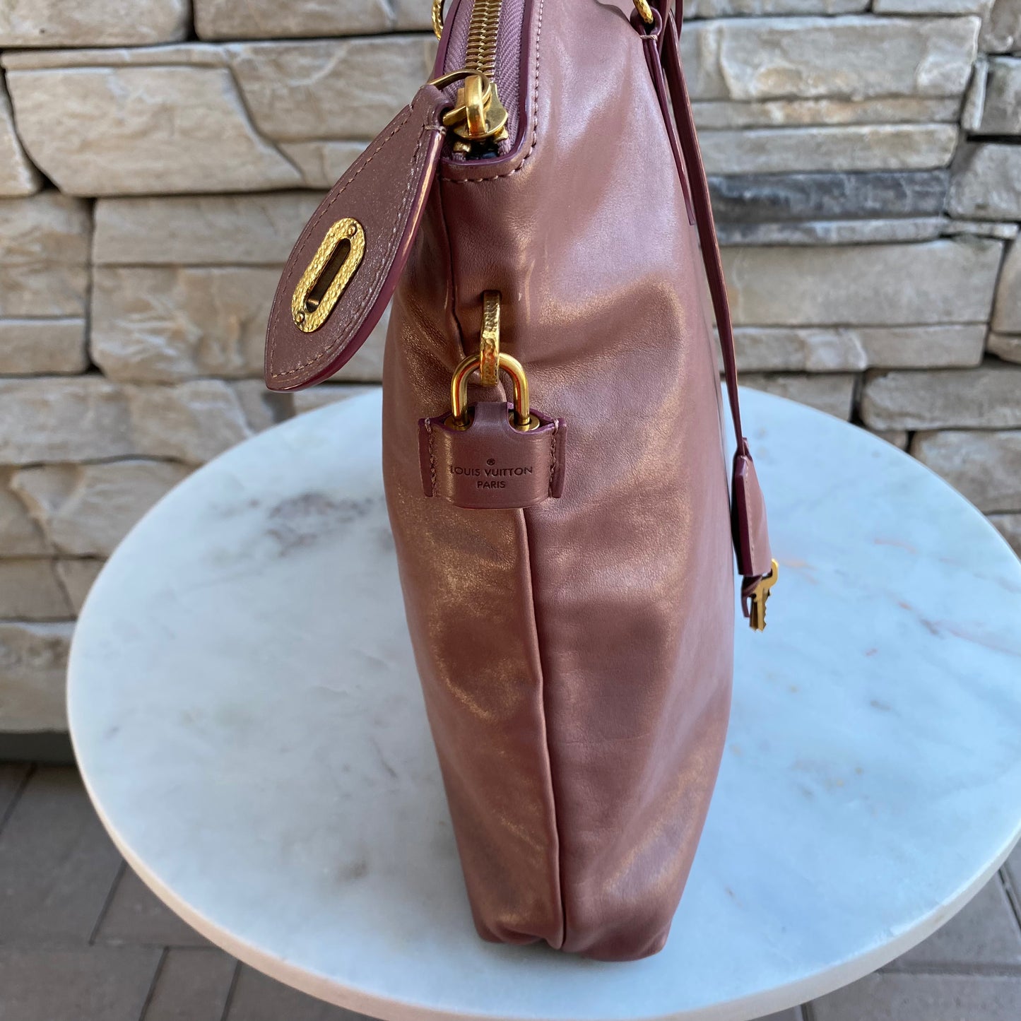 Louis Vuitton Cuir Boudoir Lockit Chain Bag