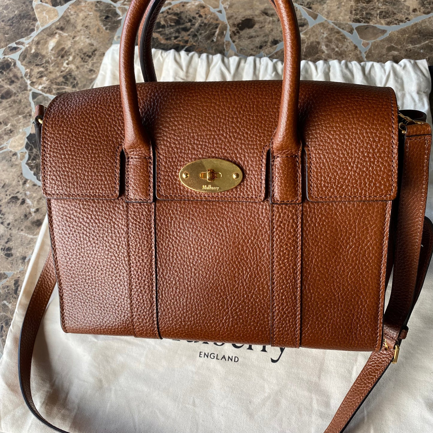 Mulberry Small Bayswater Grained Leather Tote