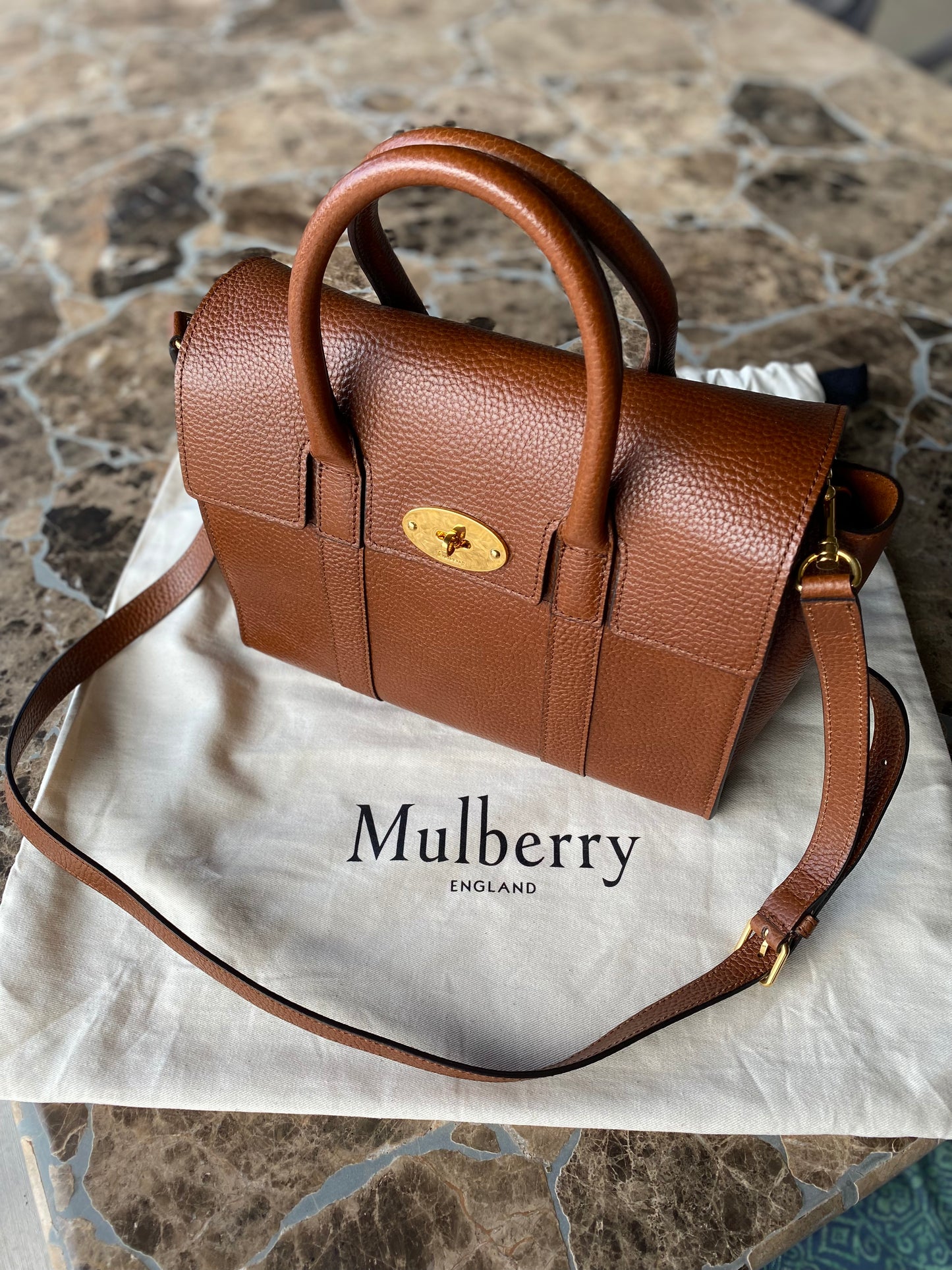Mulberry Small Bayswater Grained Leather Tote