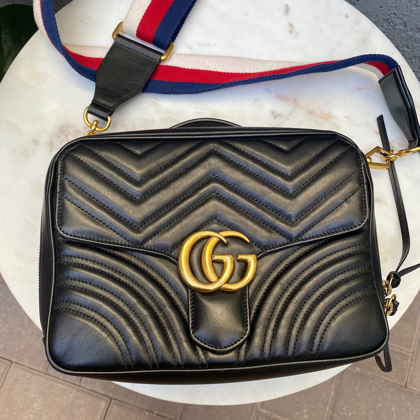 Gucci Marmont Matelasse GG Sylvie Top Handle Crossbody
