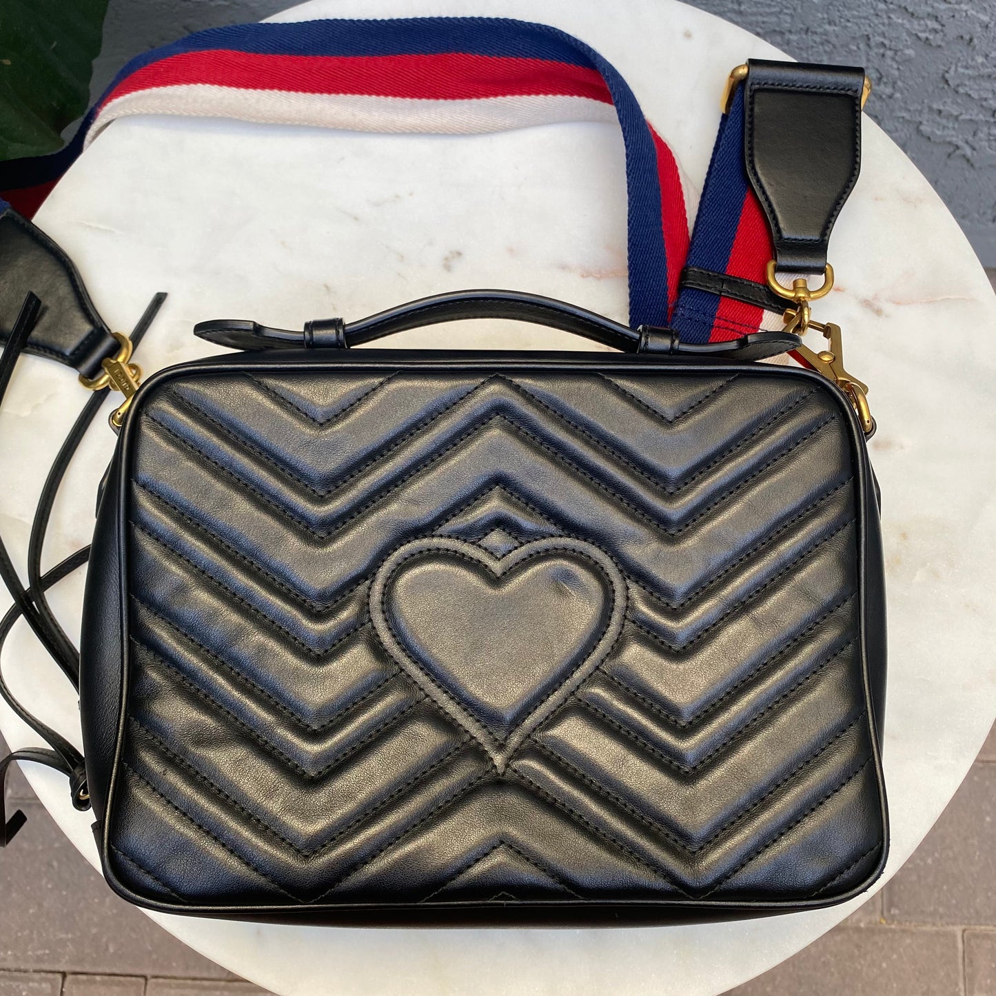 Gucci Marmont Matelasse GG Sylvie Top Handle Crossbody