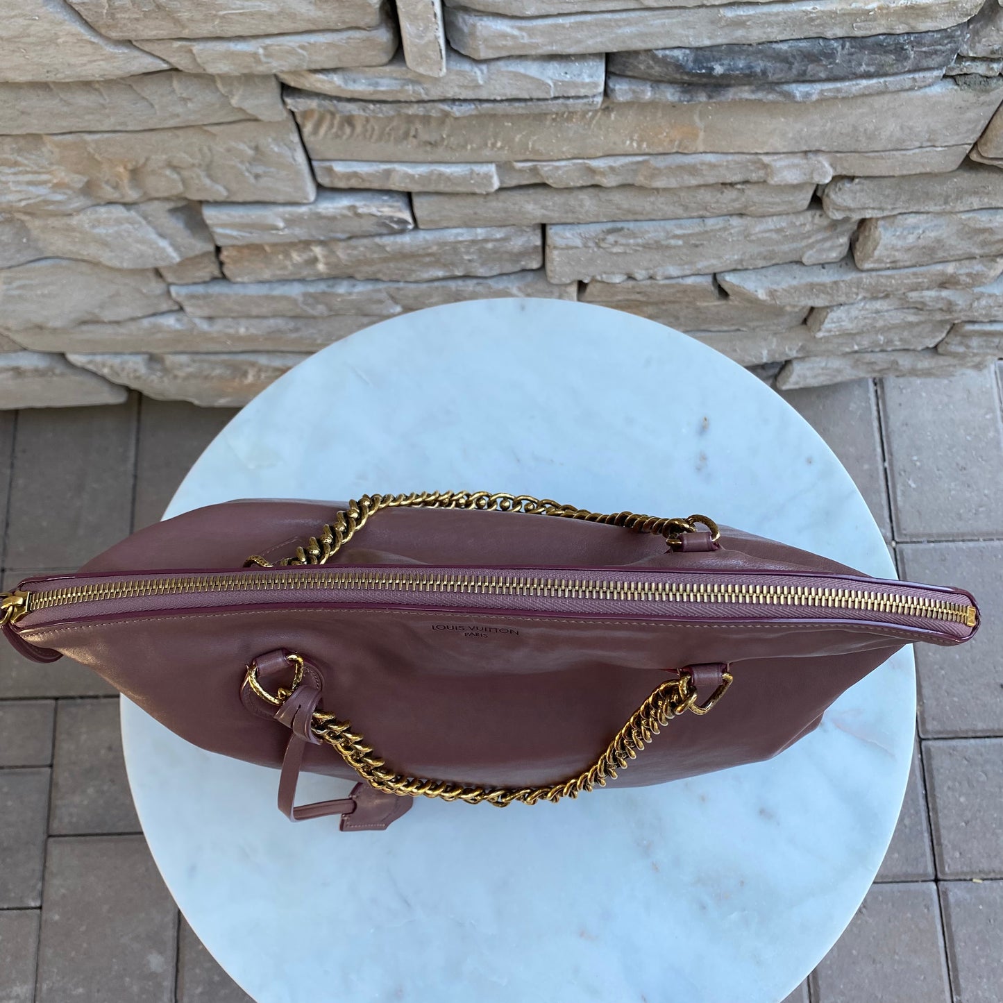 Louis Vuitton Cuir Boudoir Lockit Chain Bag