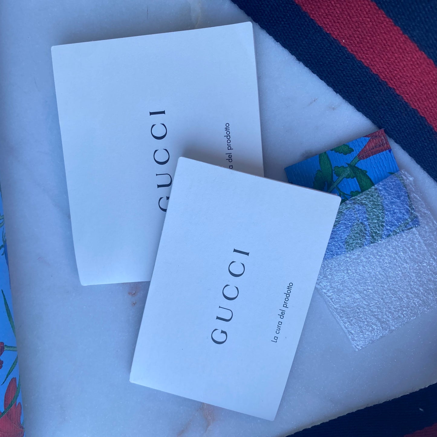 Gucci Nymphaea Top Handle Bag Floral Printed Leather Shoulder Bag