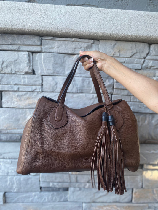 Gucci Bamboo Lady Tassel Satchel