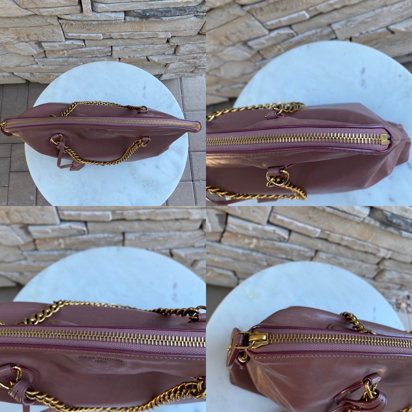 Louis Vuitton Cuir Boudoir Lockit Chain Bag