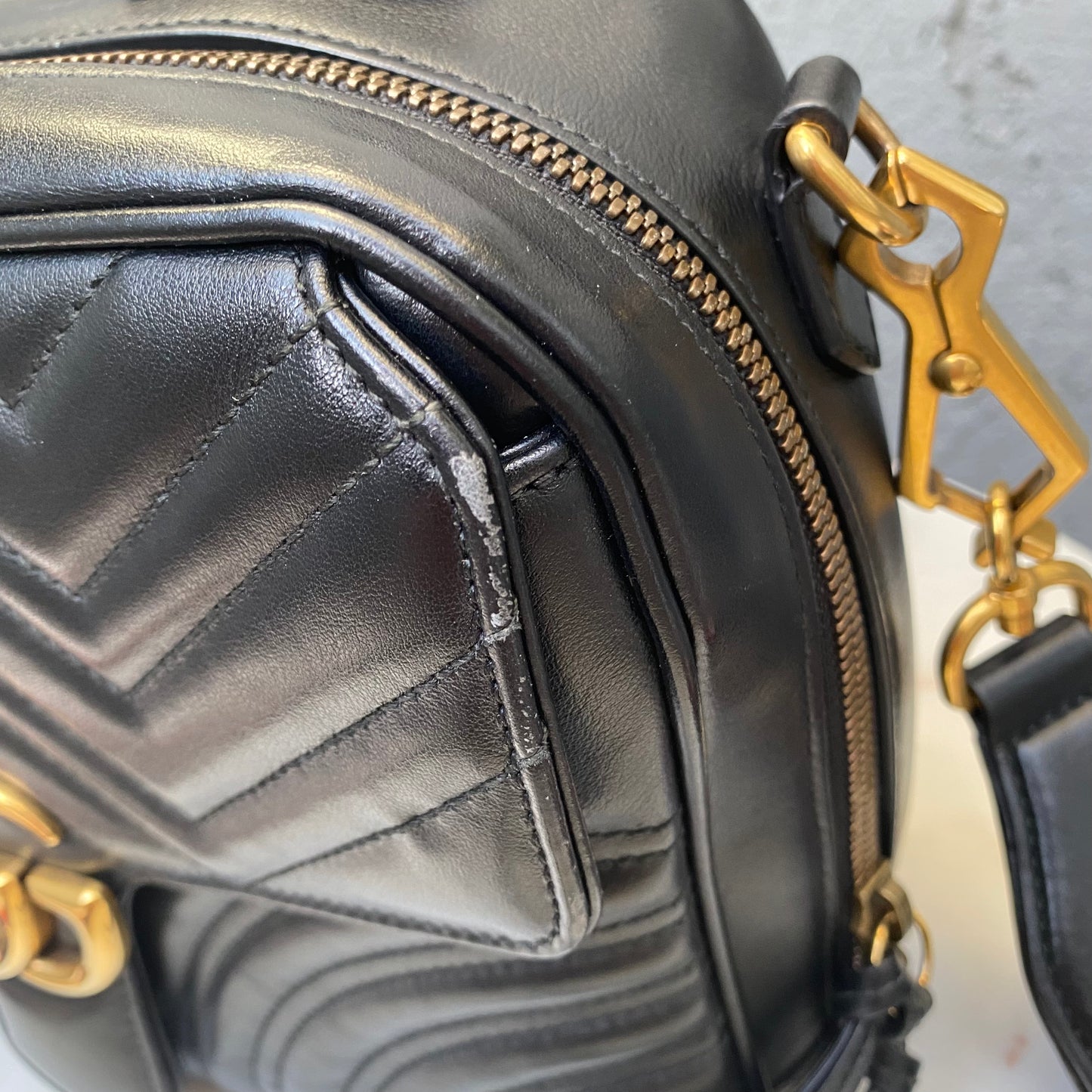 Gucci Marmont Matelasse GG Sylvie Top Handle Crossbody