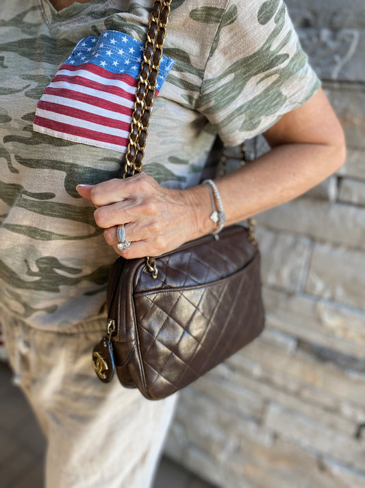 Chanel Lambskin Double Pocket Vintage Camera Bag