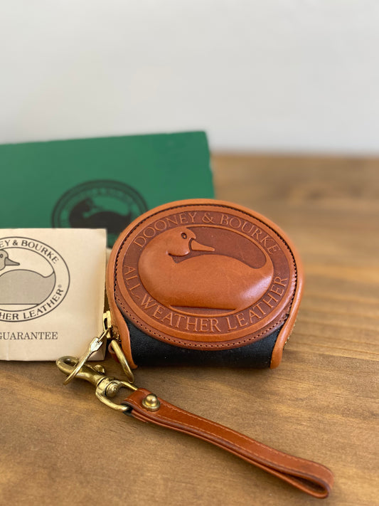 Dooney & Bourke Big Duck Leather Zipper Coin Purse Wristlet