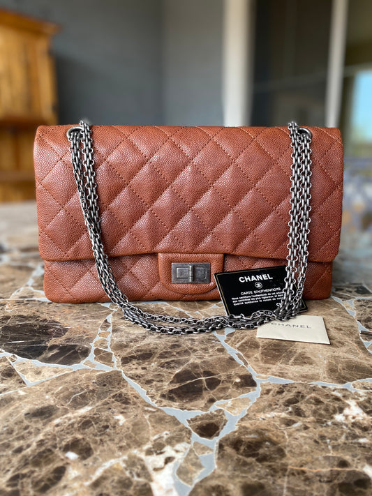 Chanel 2.55 Reissue Jumbo 227 Caviar Double Flap Bag