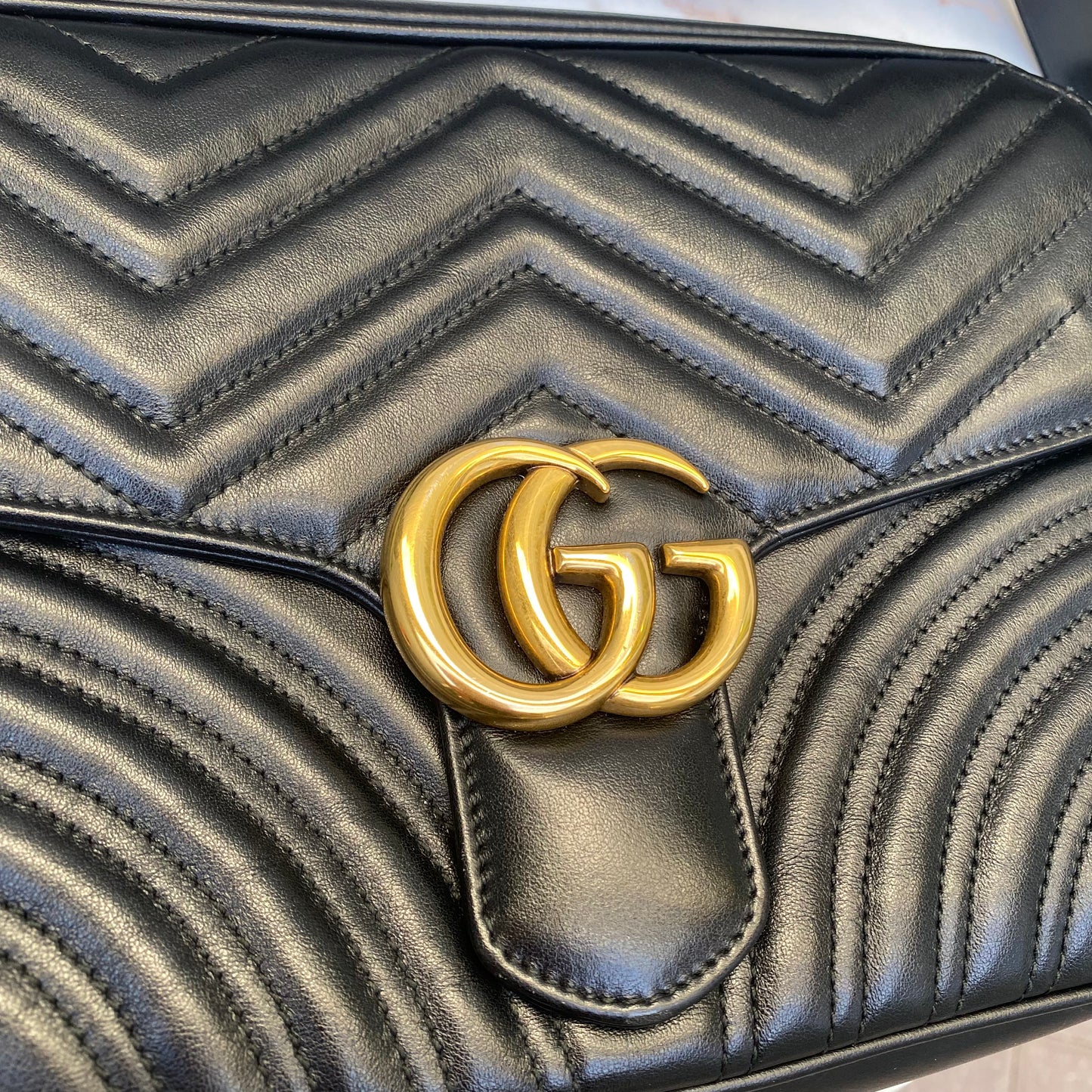 Gucci Marmont Matelasse GG Sylvie Top Handle Crossbody