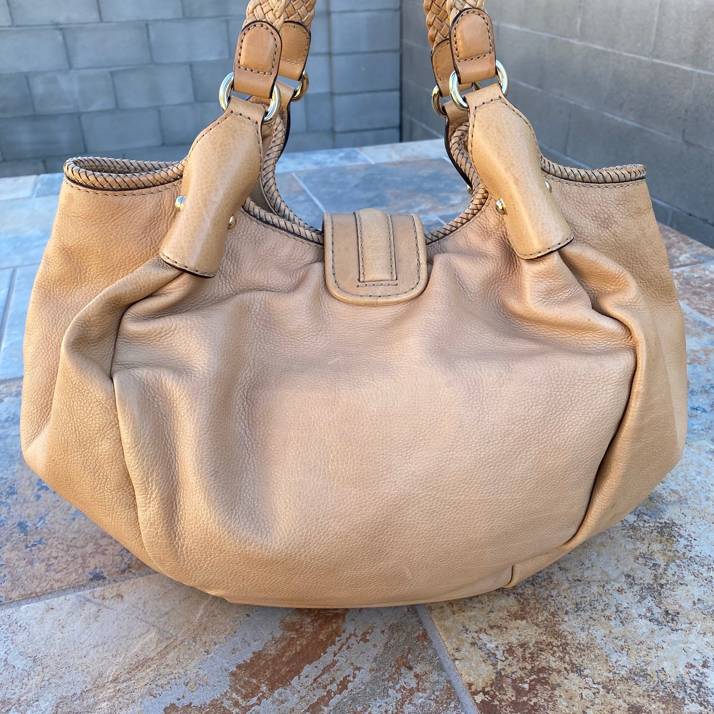 Gucci Marrakech Large Pebbled Leather Hobo