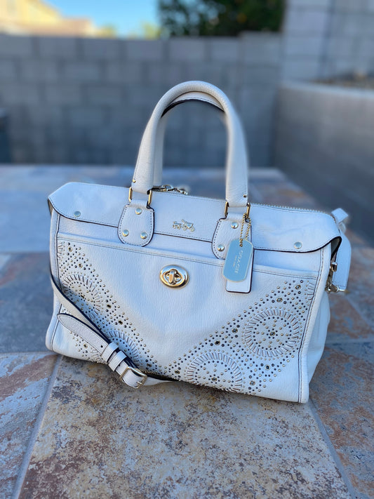 Coach Mini Studs Rhyder Leather Satchel