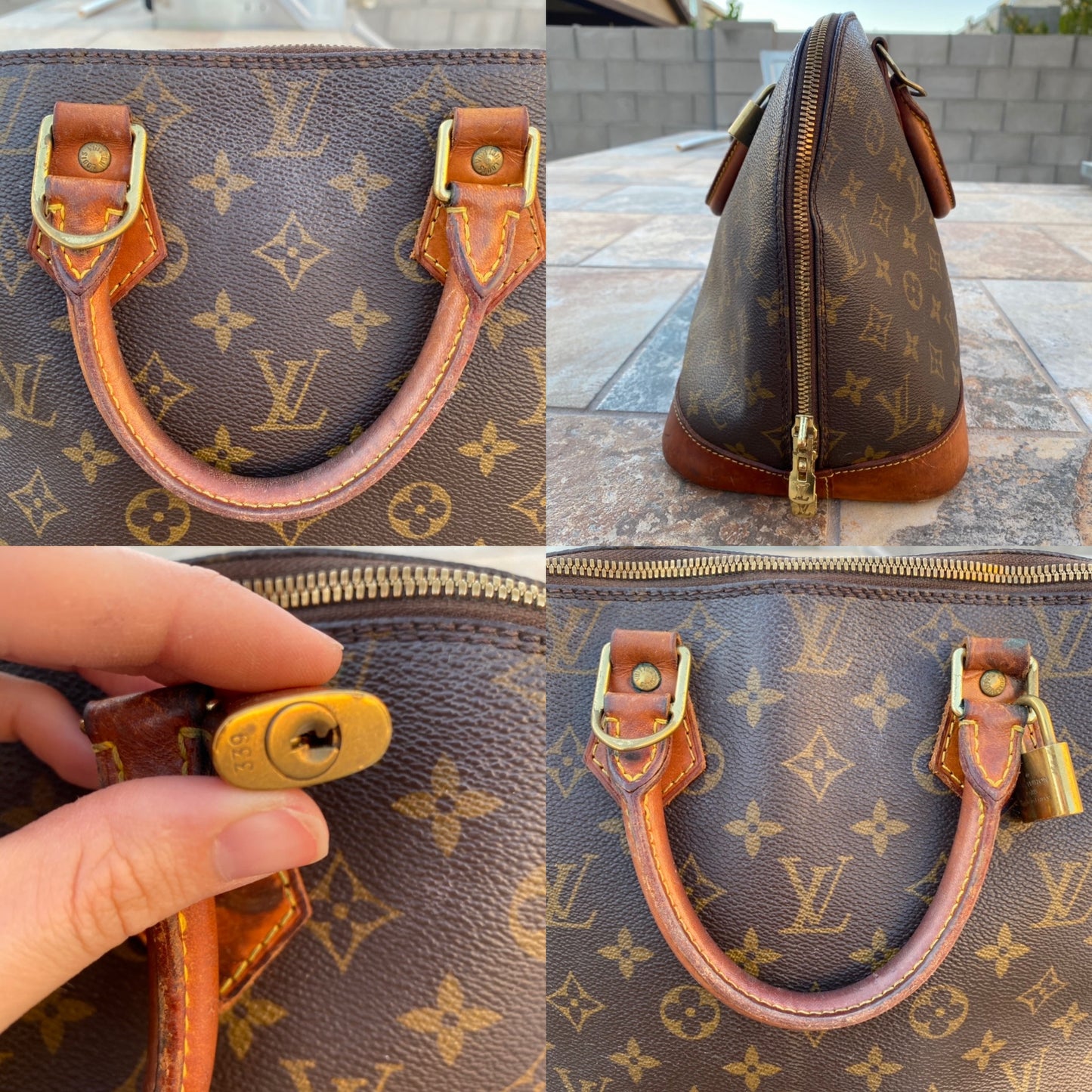 Louis Vuitton Vintage Monogram Alma PM Satchel