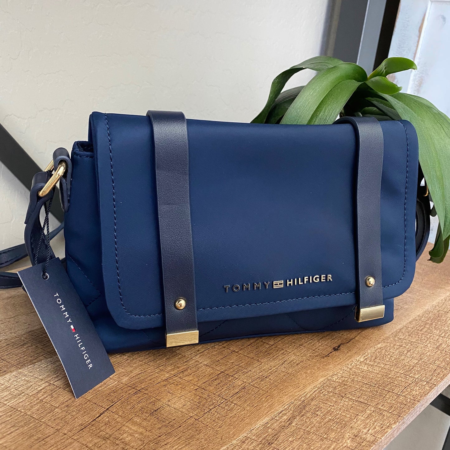 Tommy Hilfiger Quilted Fold Over Crossbody Bag