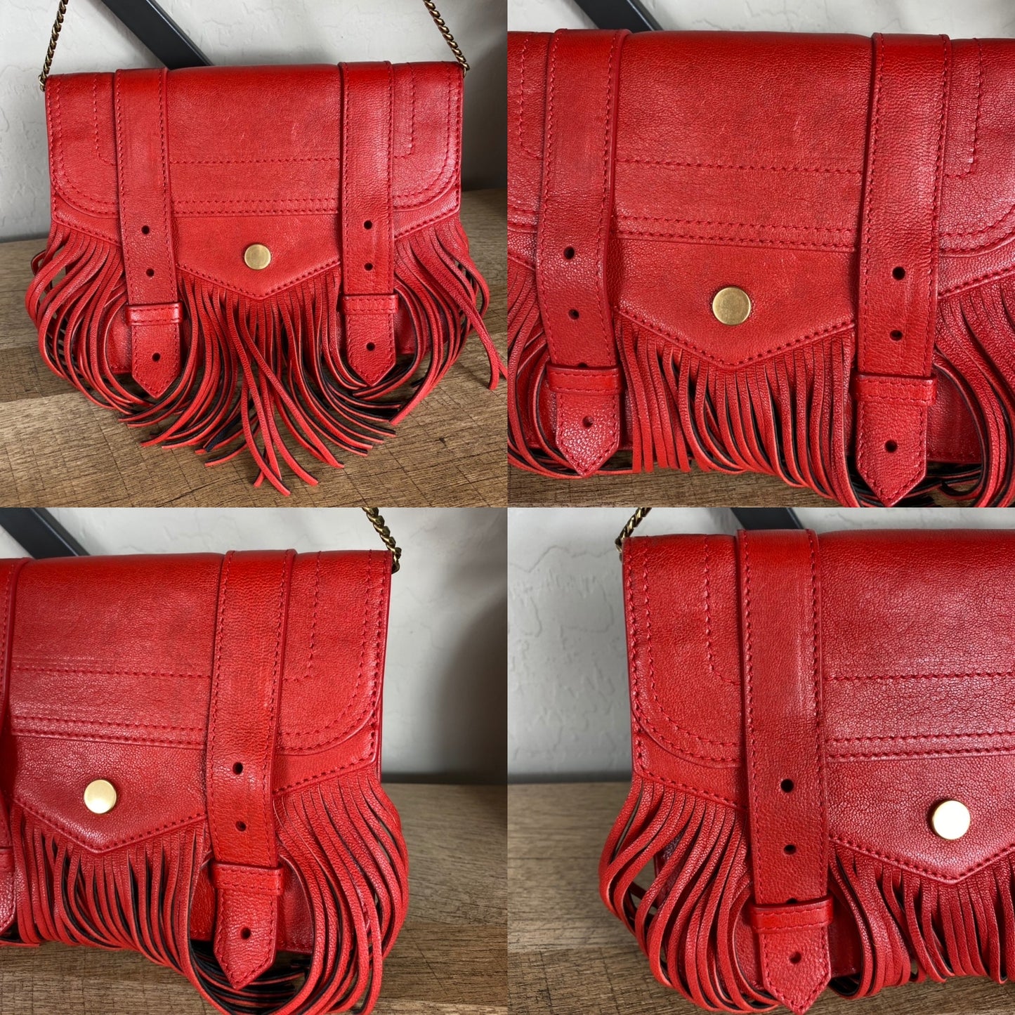 Proenza Schouler PS1 Large Fringe Chain Wallet Bag