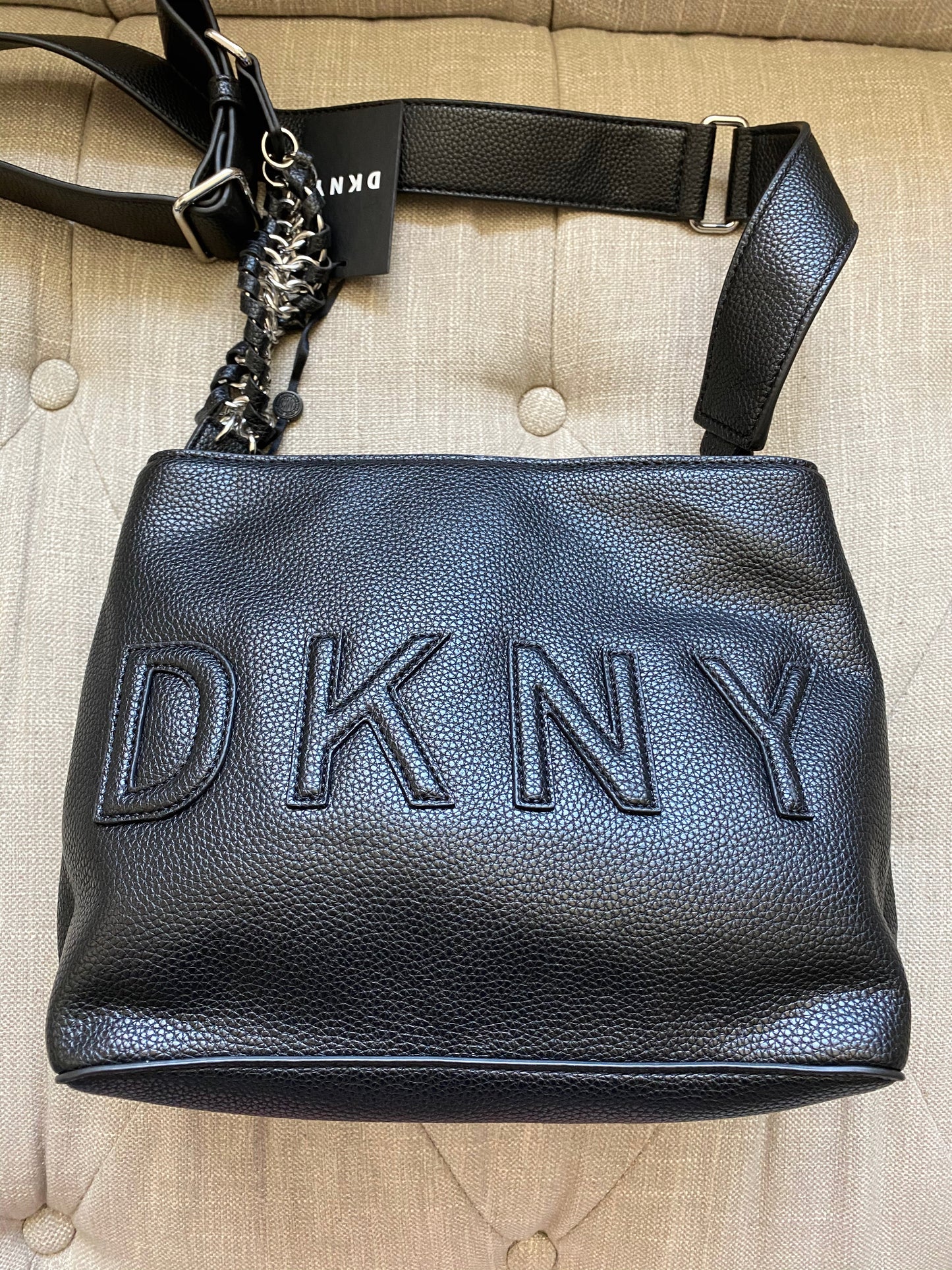 DKNY Irvington Bucket Hobo Vegan Leather Bag