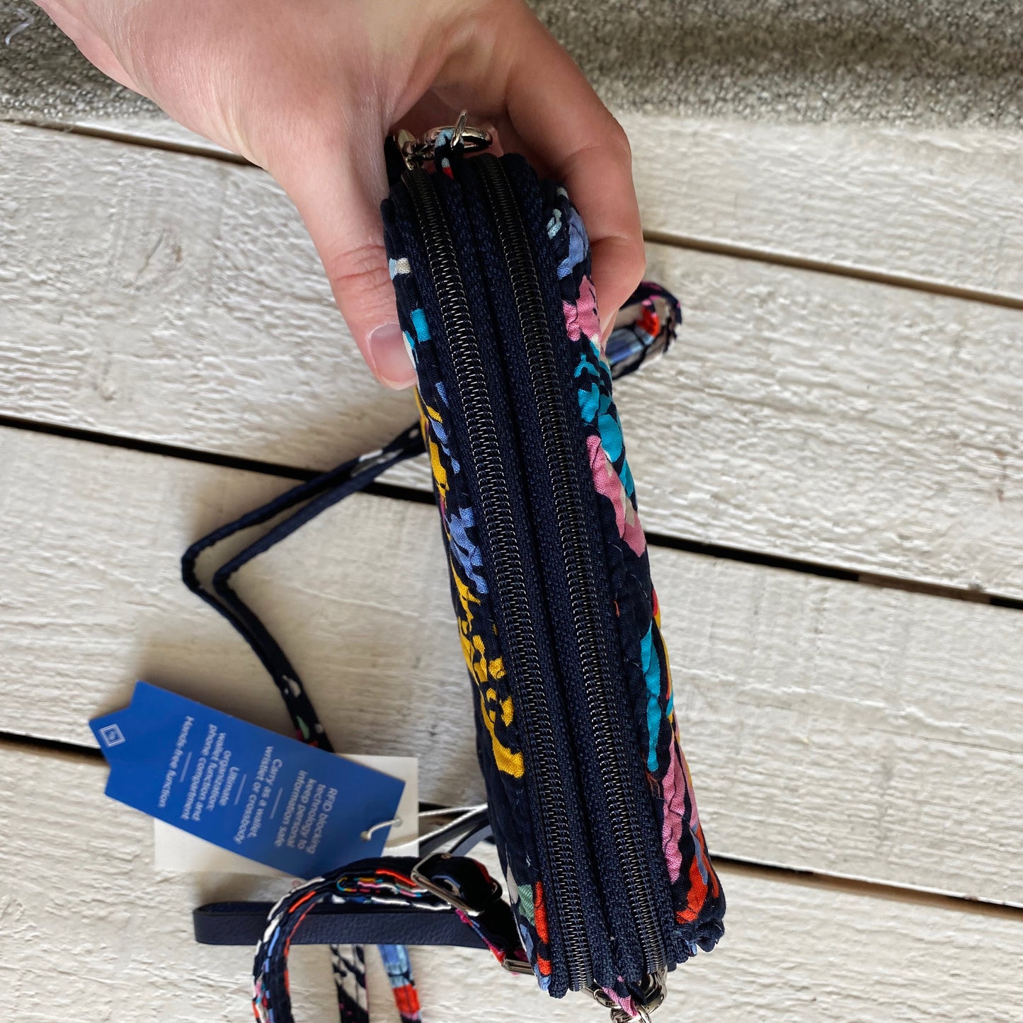 Vera Bradley Quilted Zip Around Wallet Wristlet