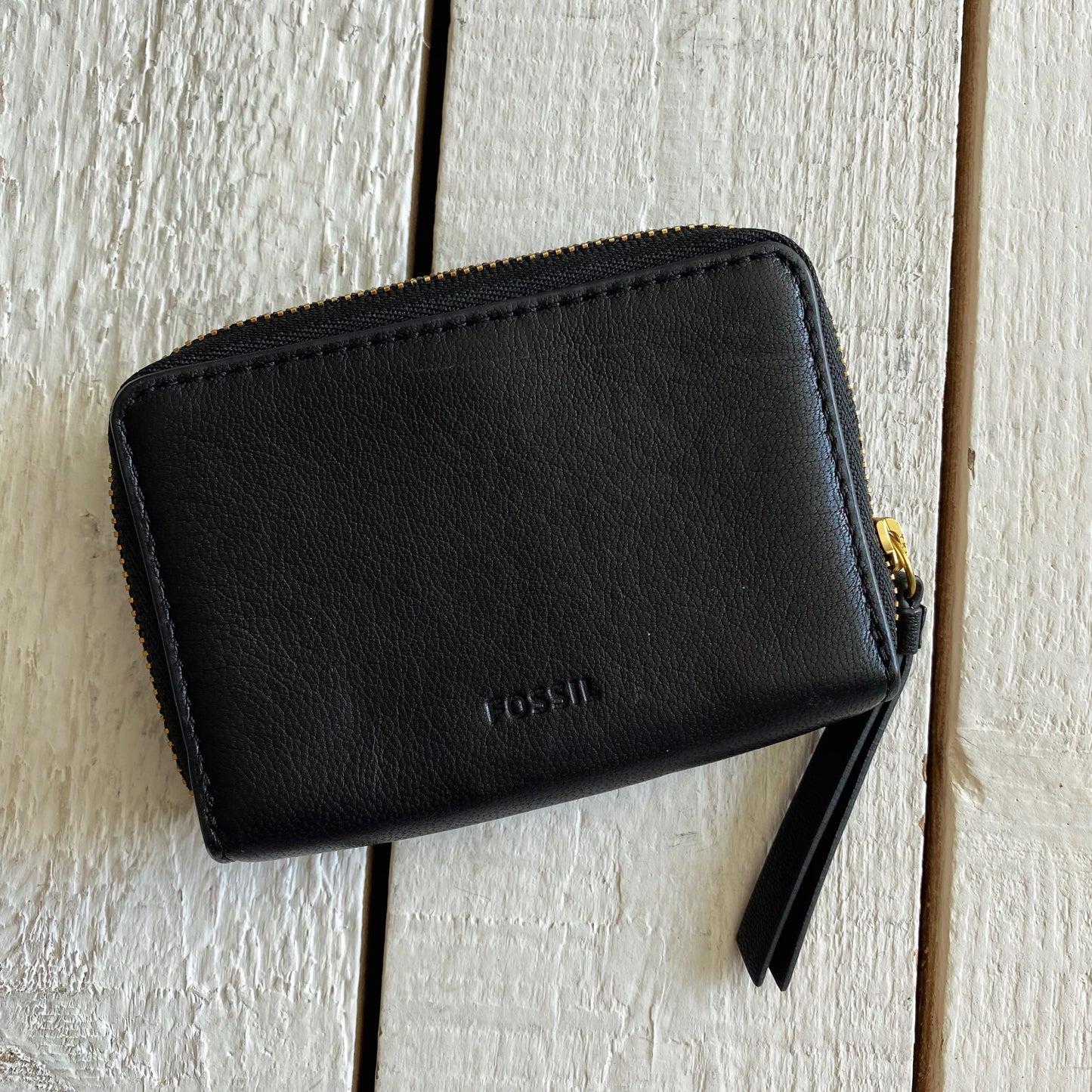 Fossil Fiona Zip Coin Leather Wallet