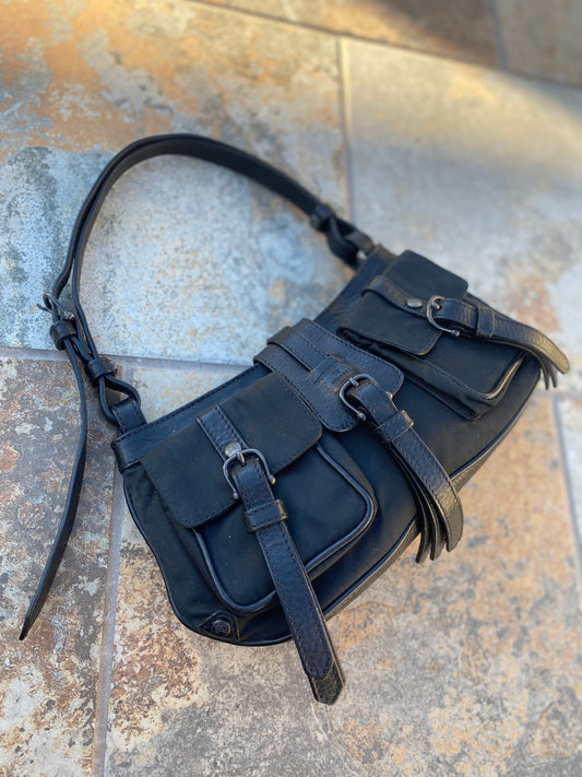 Burberry Prorsum Vintage Leather Trimmed Bag
