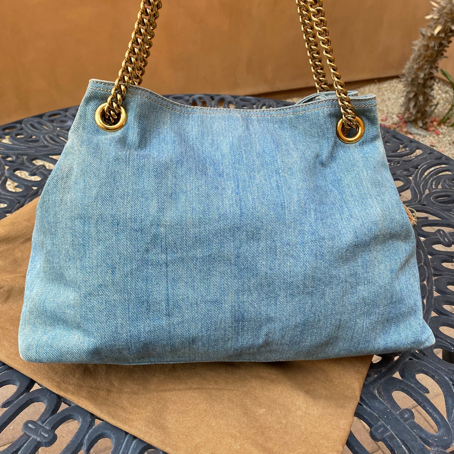 Gucci Denim Medium Soho Shoulder Bag