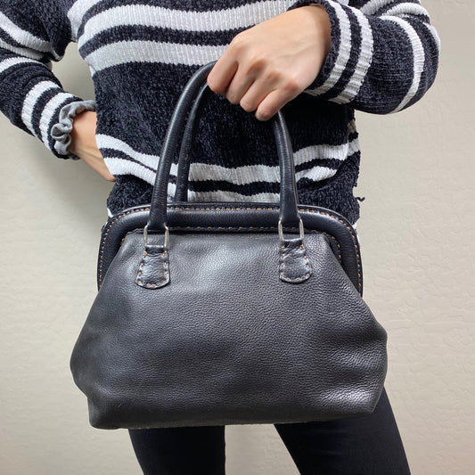 Fendi Selleria Leather Doctor Shoulder Bag Tote