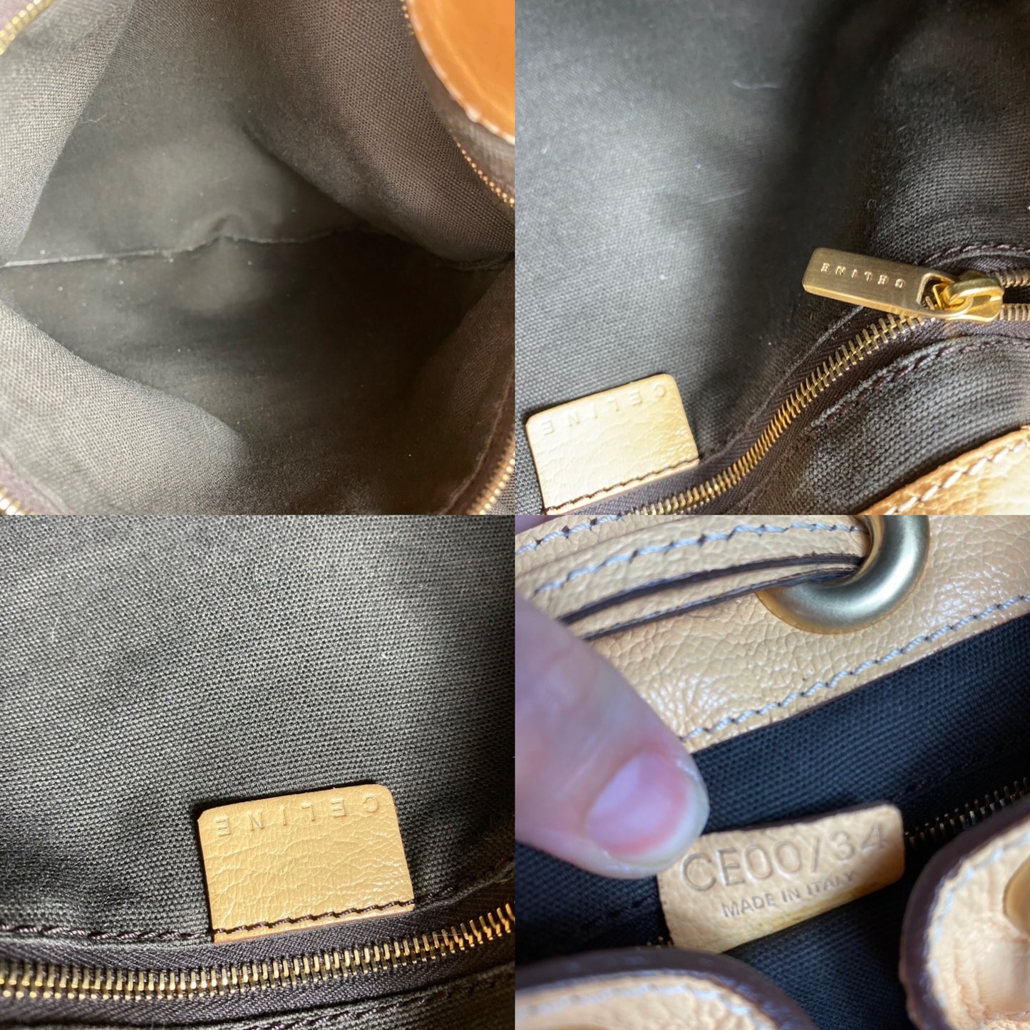 Celine Vintage Perforated Leather Bucket Bag