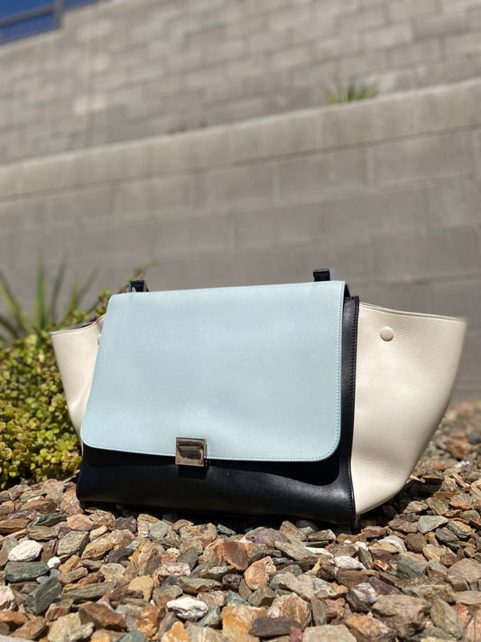 Celine Large Trapeze Leather Satchel