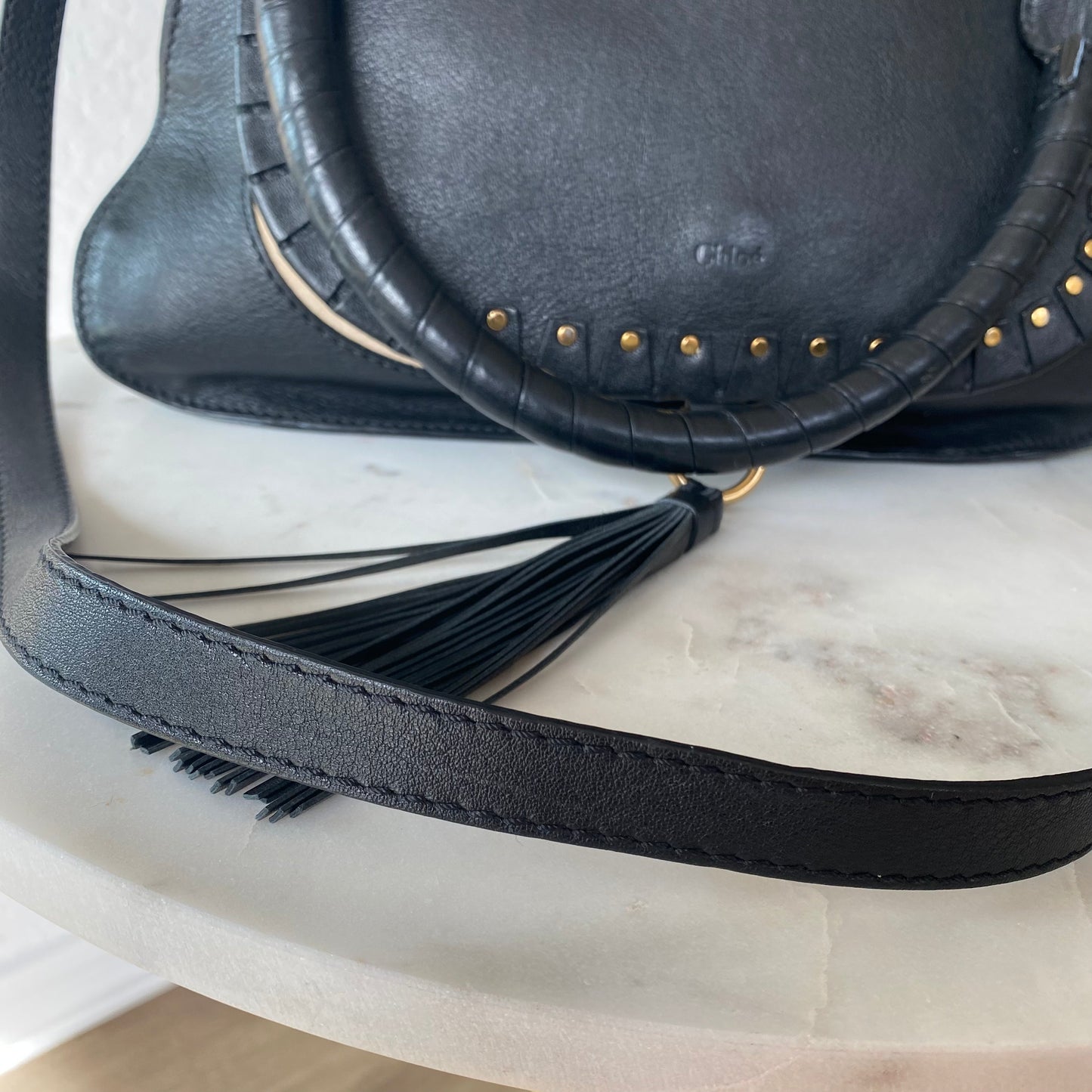 Chloé Medium Marcie Leather Tassel Shoulder Bag