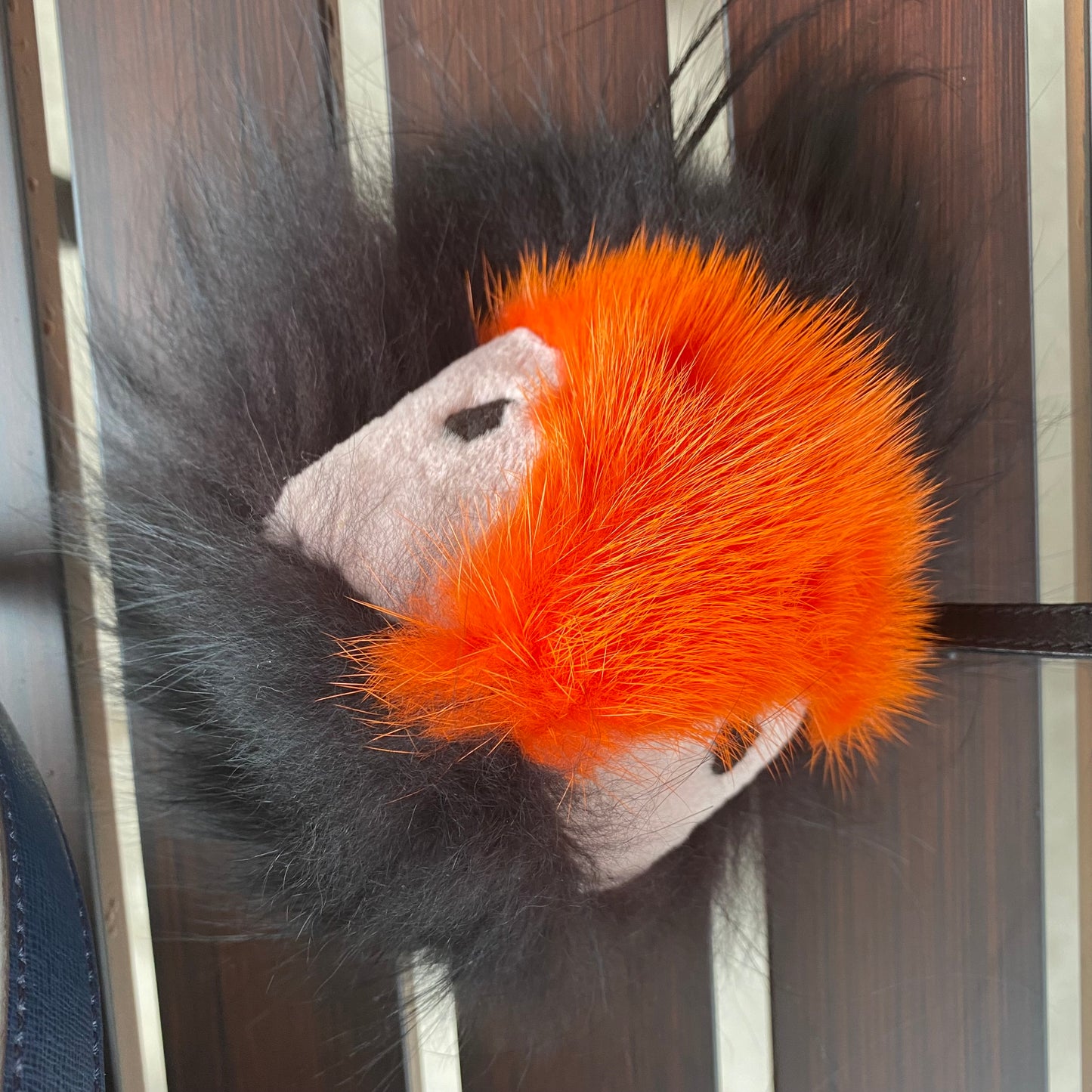 Fendi Monster Fur and Leather Bug Bag Charm
