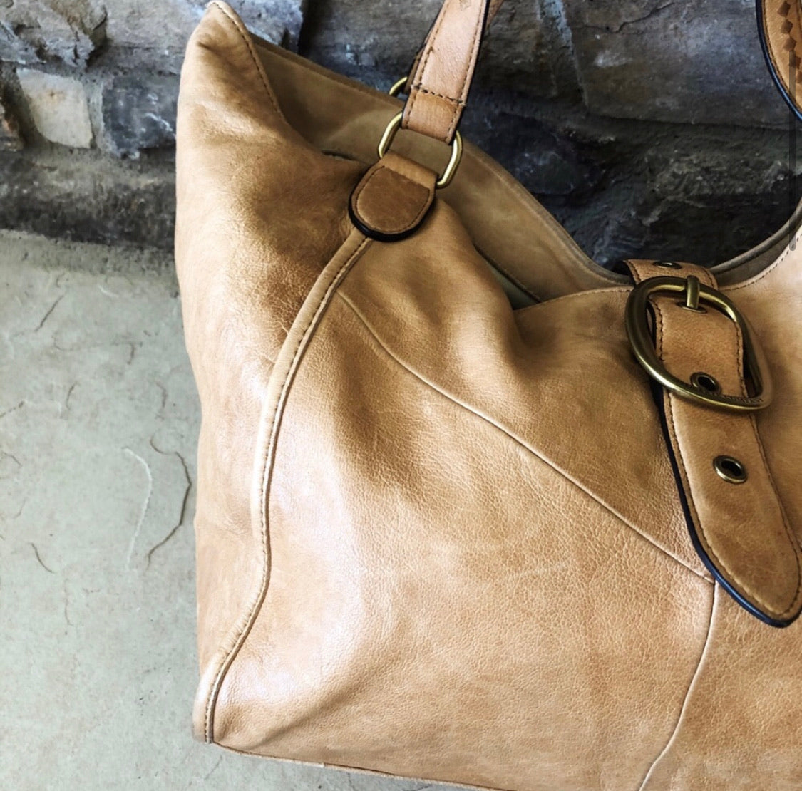 Frye Belle Bohemian Large Leather Satchel