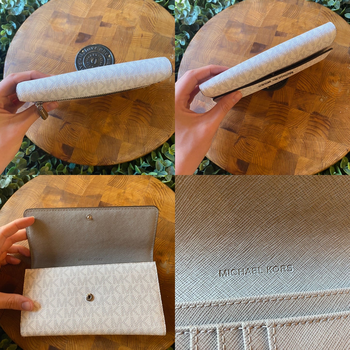Michael Kors Jet Set Large Trifold White Wallet