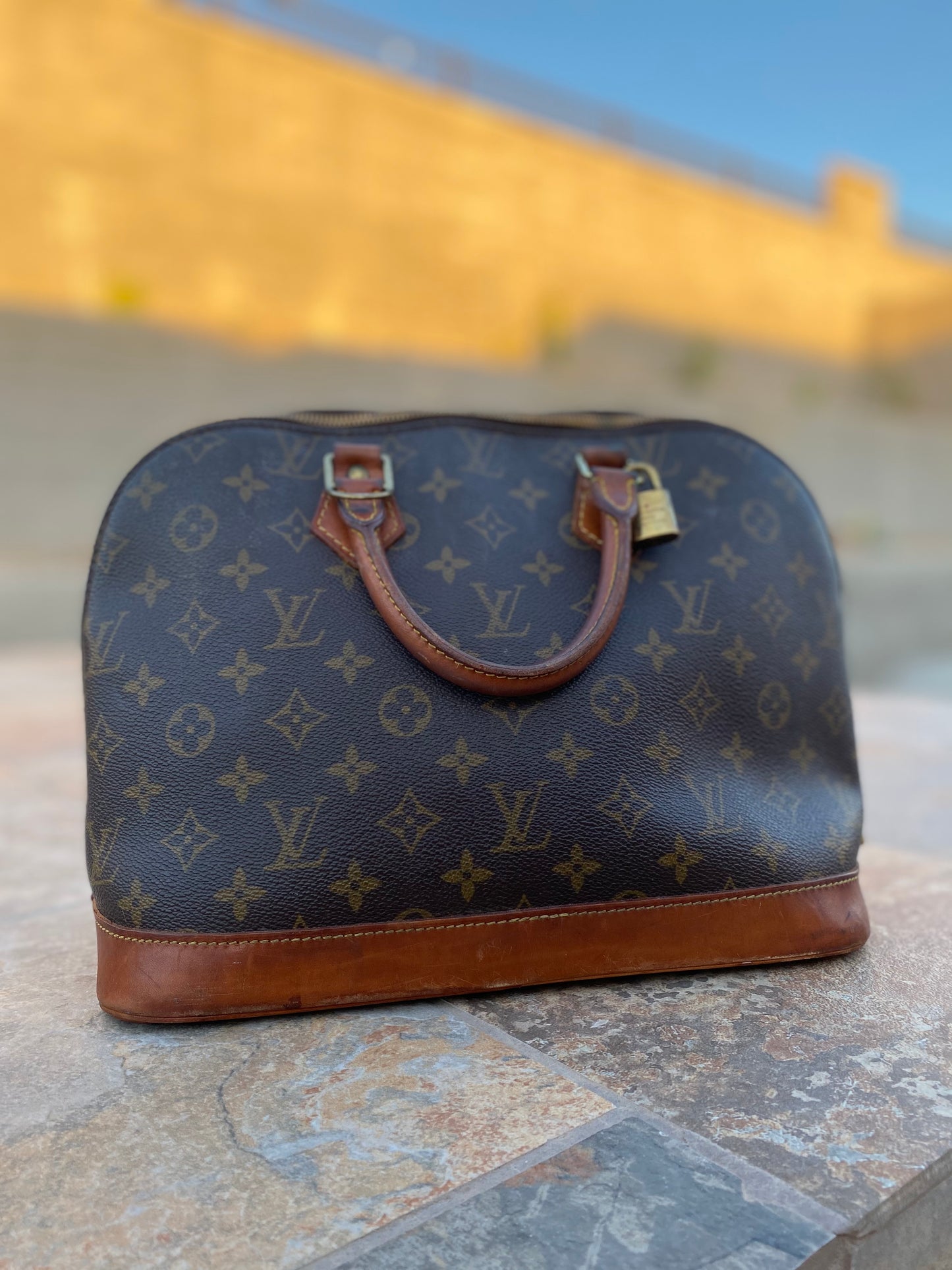 Louis Vuitton Vintage Monogram Alma PM Satchel