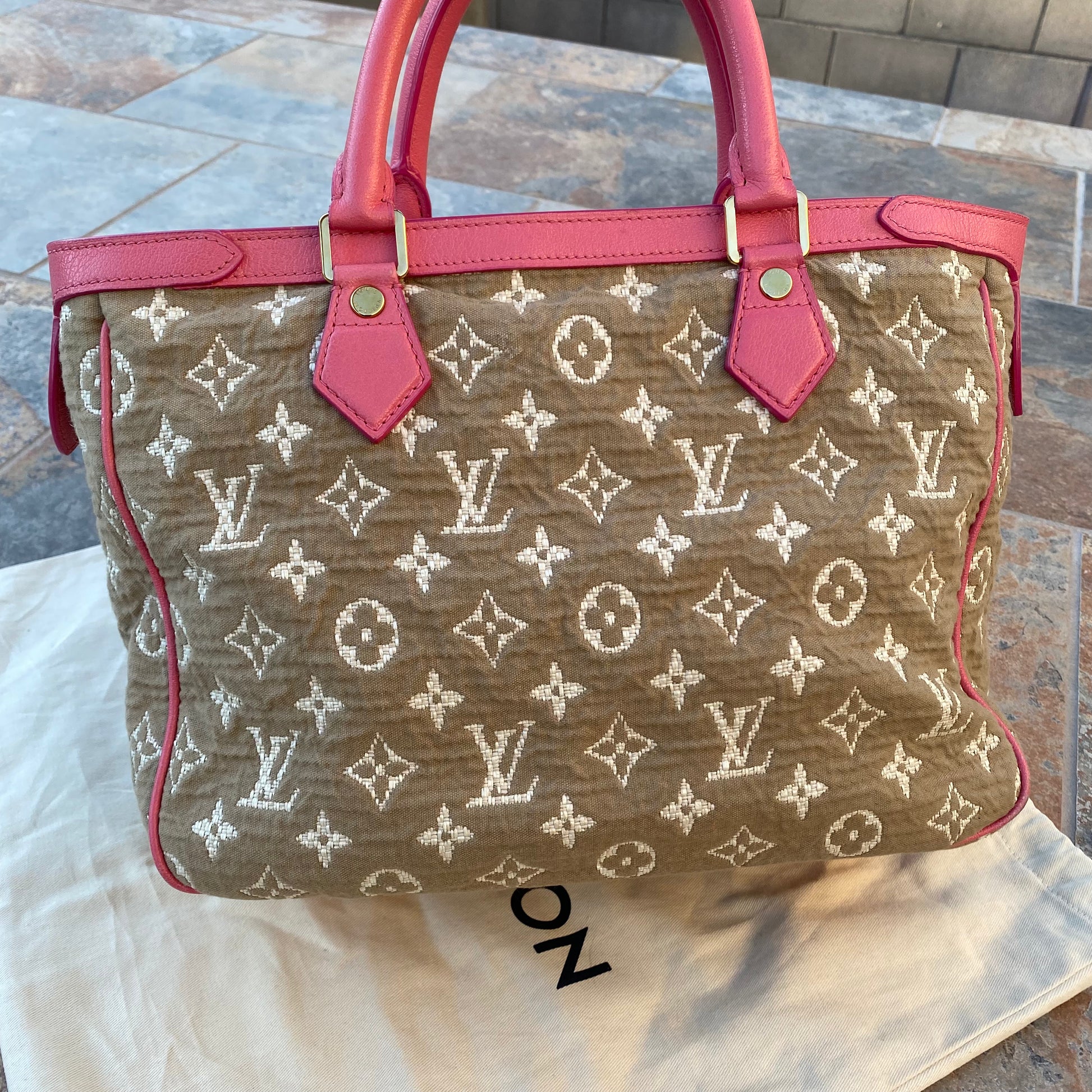 Louis Vuitton Limited Edition Rose Monogram Sabbia Cabas MM Handbag -  Yoogi's Closet