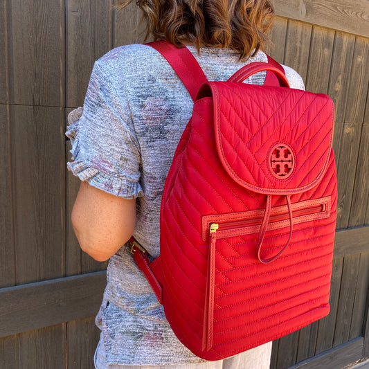 Tory Burch Quilted Nylon Backpack