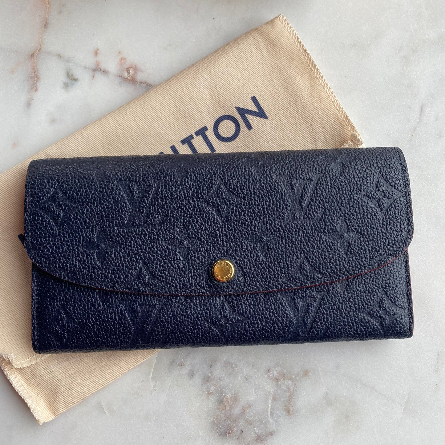 Louis Vuitton Empreinte Leather Emilie Monogram Wallet