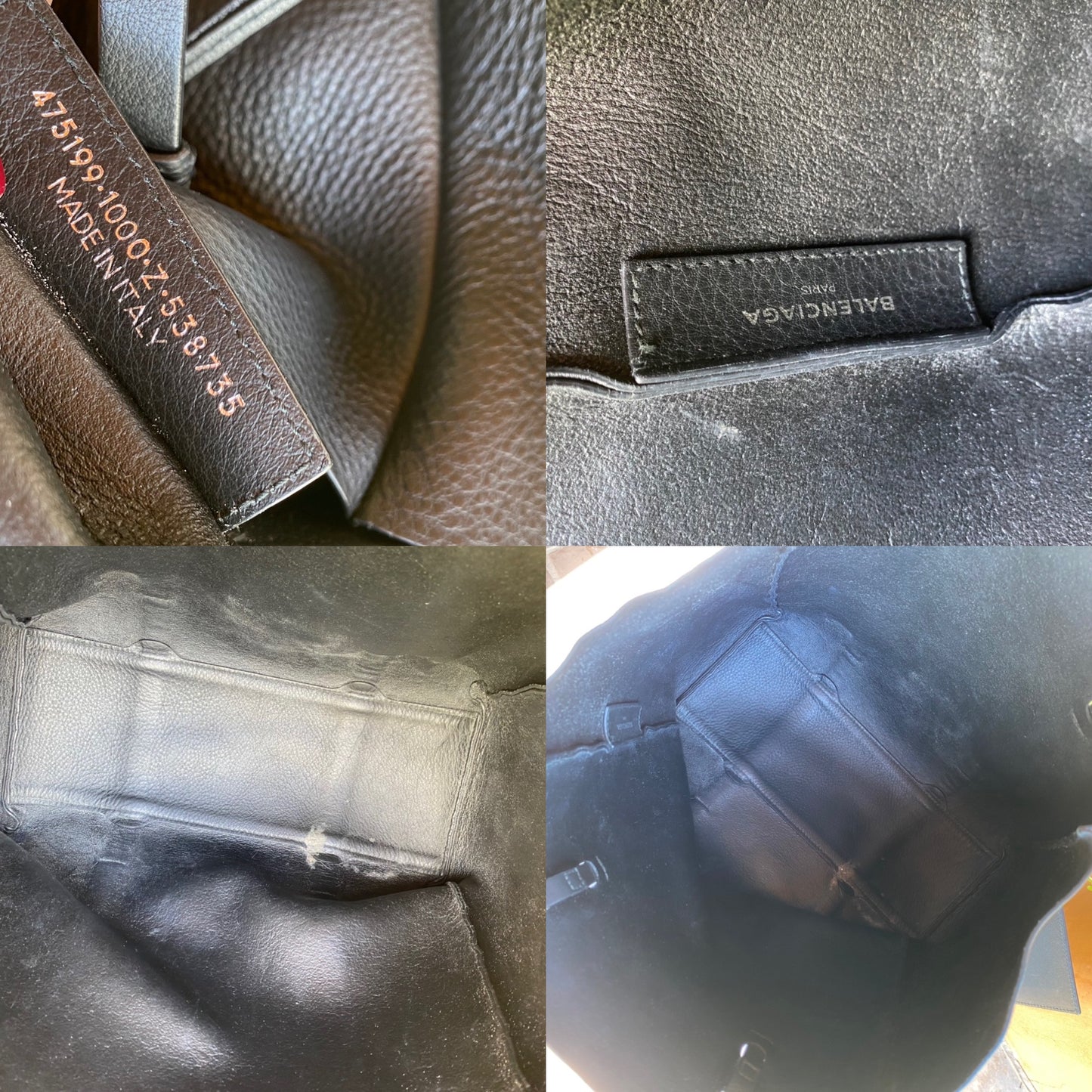 Balenciaga Everyday Black Leather Tote Bag