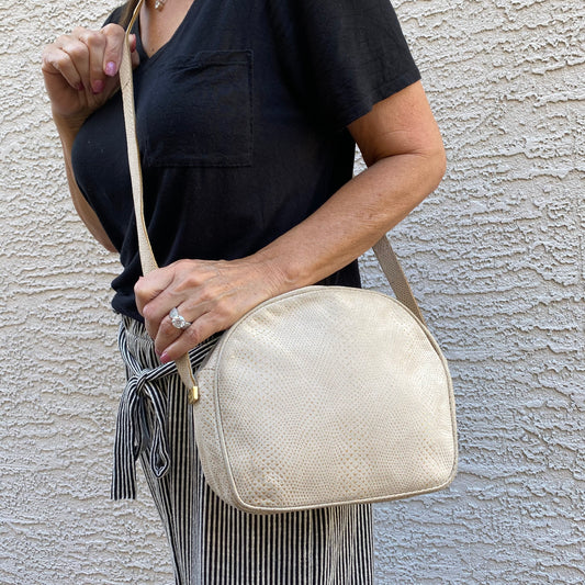 Salvatore Ferragamo Vintage Embossed Leather Crossbody