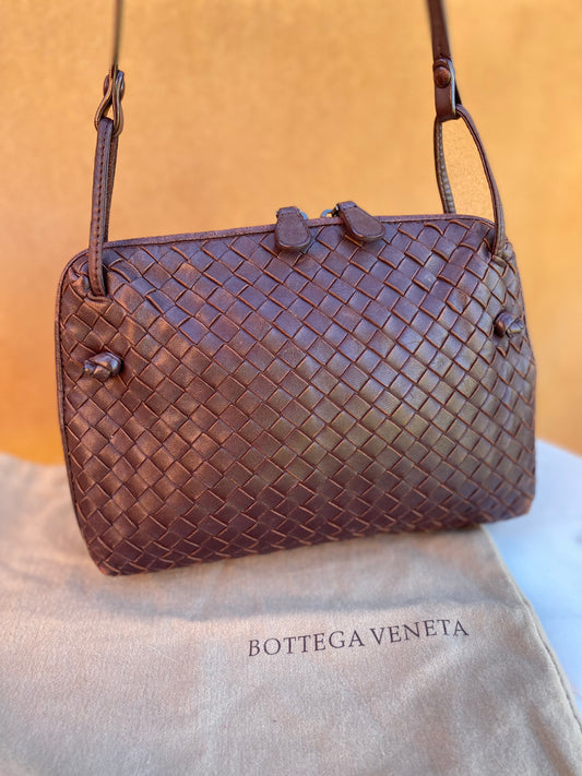 Bottega Veneta Nappa Intrecciato Nodini Crossbody