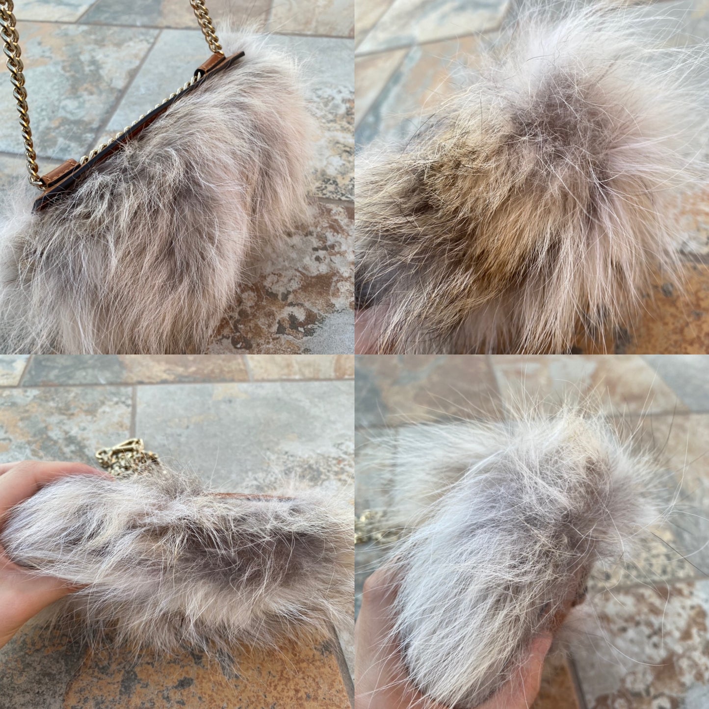Chloé Georgia Fur Crossbody Flap Bag