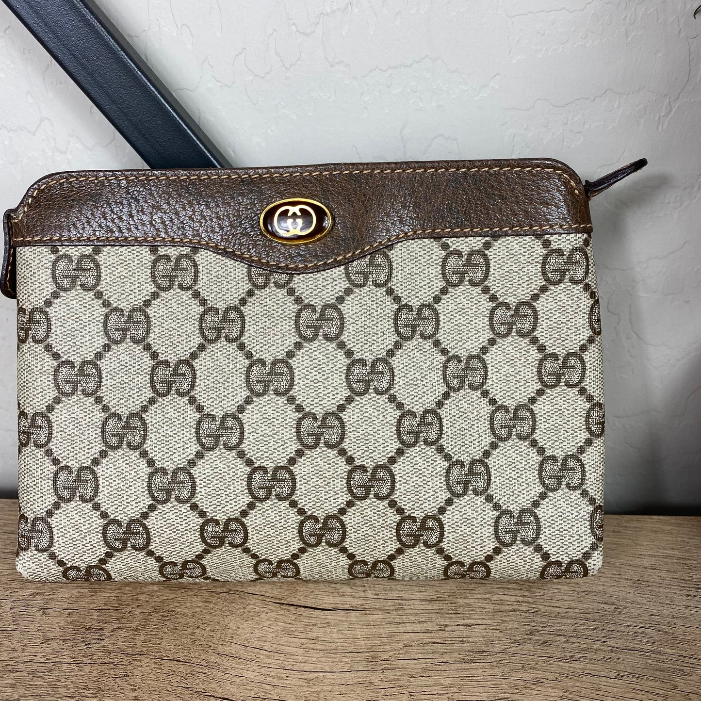 Gucci Vintage GG Cosmetic Zipper Pouch