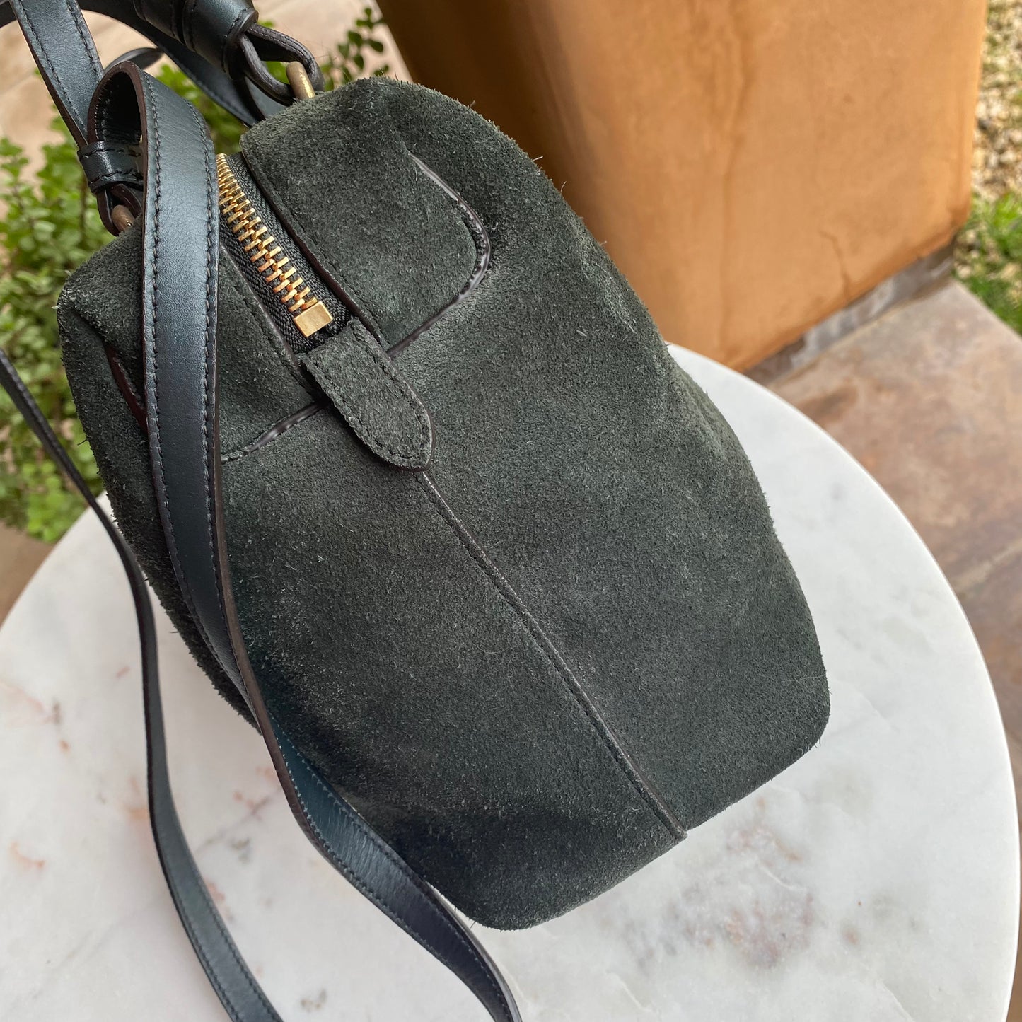 Celine Soft Cube Suede Leather Shoulder Bag
