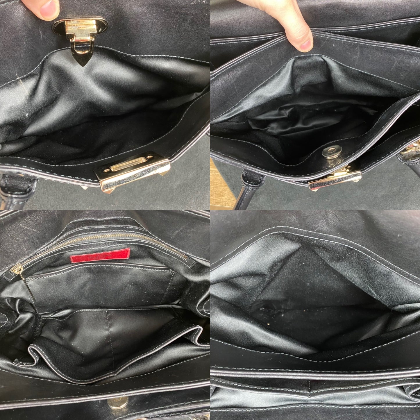 Valentino Garavani Vitello Rockstud Accordion Satchel