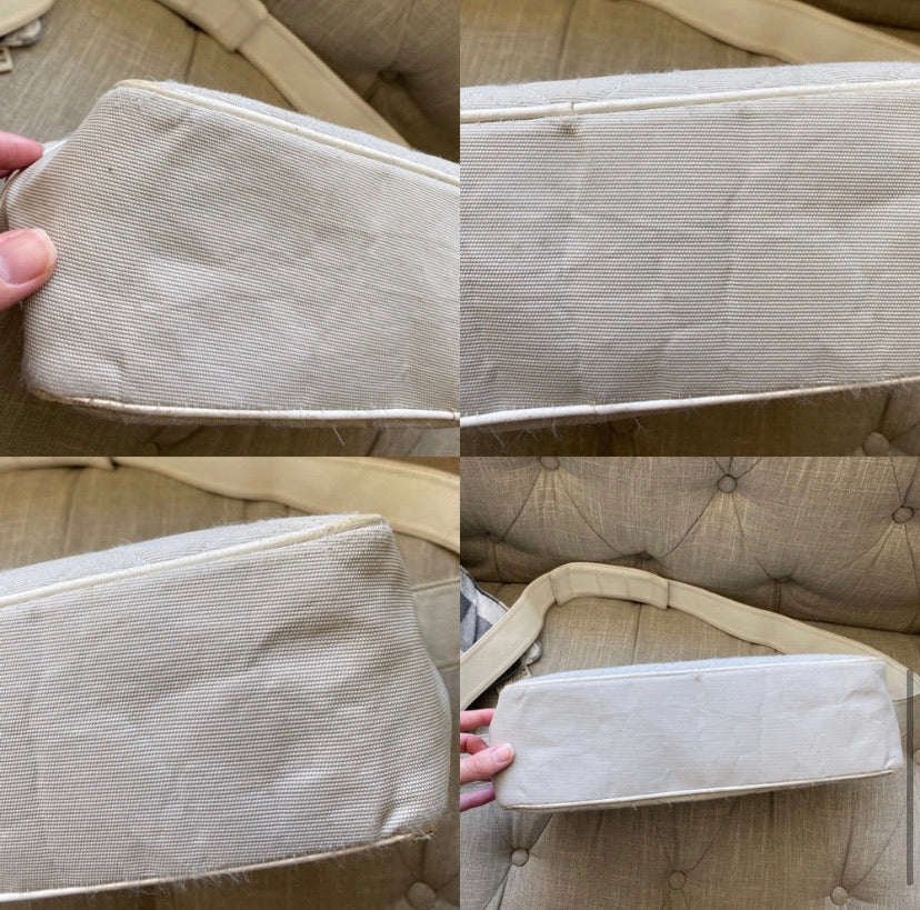 Chanel Quilted Canvas & Leather Monogram Bag