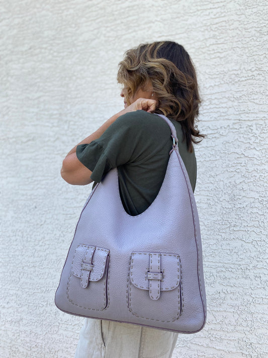 Fendi Selleria Leather Shoulder Bag