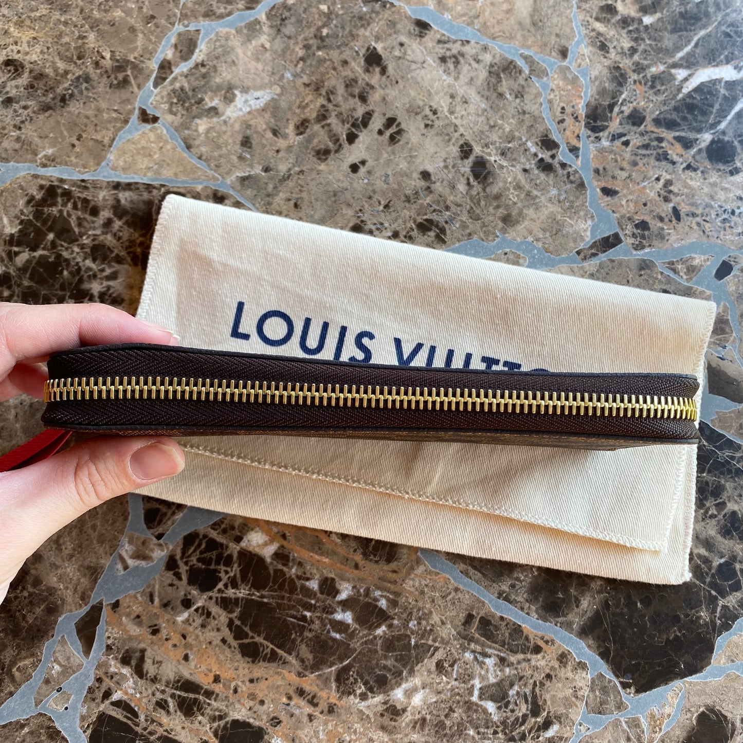 Louis Vuitton Clemence Damier Ebene Wallet