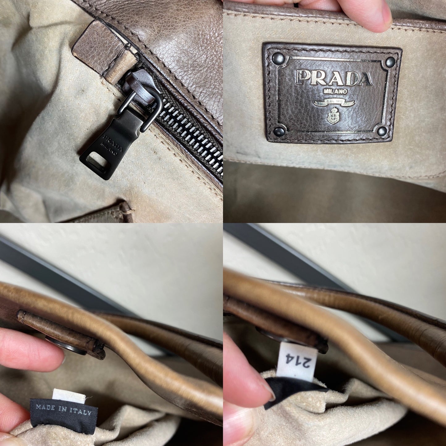 Prada Ombré Glace Leather Two Way Tote
