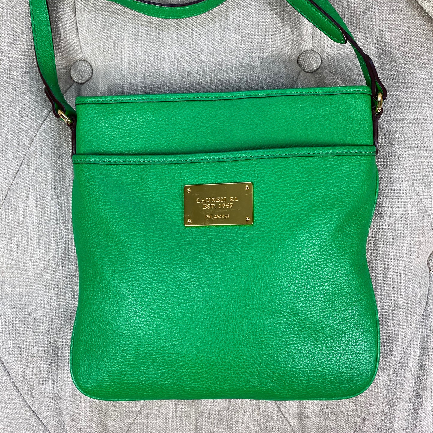 Ralph Lauren Green Leather Crossbody